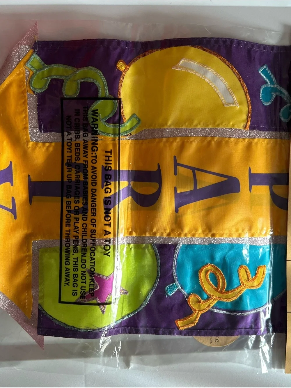 New Creative Party Garden Flag - Yellow & Purple